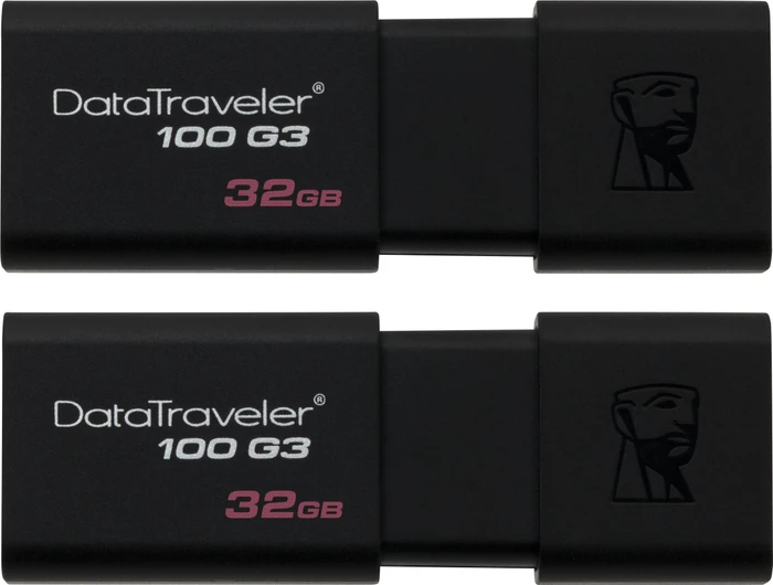 Kingston DataTraveler 100 G3 32GB, USB-A, USB 3.2 Gen 1×1, 2er-Pack