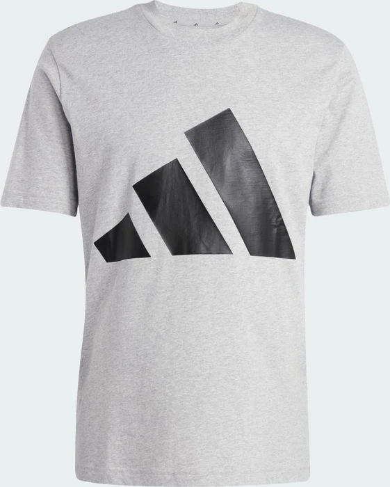 adidas Essentials Big Logo T-Shirt kurzarm medium grey heather/black (Herren)