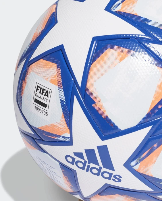adidas UCL Finale 20 League Fußball white/royal blue/signal coral/sky tint