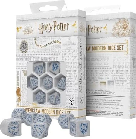 Q-Workshop Würfelset Harry Potter - Ravenclaw white