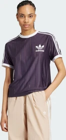 adidas Adicolor 3-Streifen Pinstripe T-Shirt kurzarm aurora black (Damen)