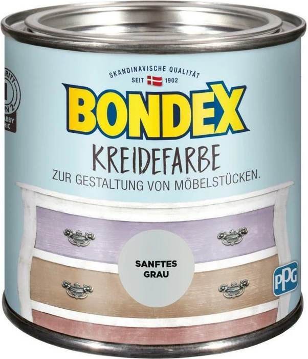 Bondex Kreidefarbe innen sanftes grau, 500ml