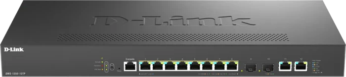 D-Link DMS-1250 Rackmount 2.5G Smart Switch, 10x RJ-45, 2x SFP+, 240W PoE+