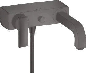 Hansgrohe Citterio Einhebel-Wannenmischer Aufputz mit Hebelgriff brushed black chrome