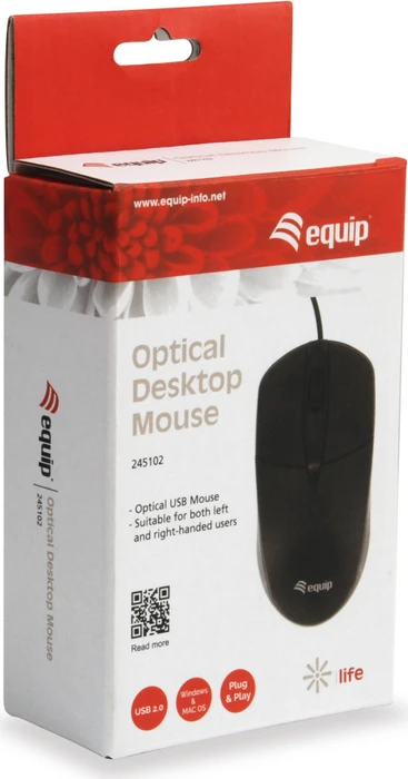 Equip Optical Desktop Mouse schwarz, USB