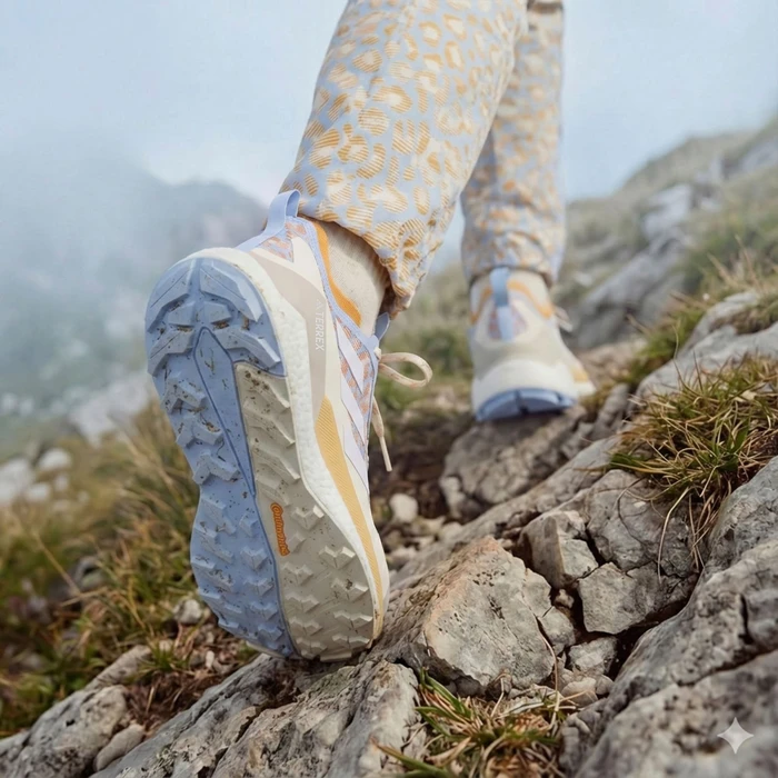 adidas Terrex Free Hiker 2.0 glow blue/cloud white/pure tangerine (Damen)
