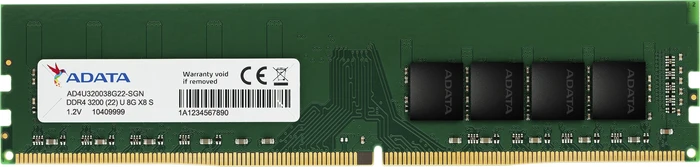 ADATA Premier UDIMM 8GB, DDR4-3200, CL22, 1RX8, tray