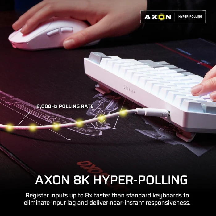 Corsair Clipper Pro Mini 60 Hall Effect, weiß, Corsair MGX Hyperdrive, USB, US