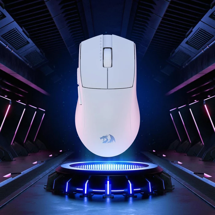 Redragon M916 K1NG Pro 1K 3-Mode Wireless Gaming Mouse weiß, USB/Bluetooth