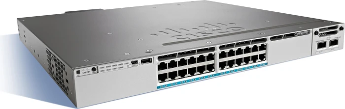 Cisco Catalyst 3850 IP Base Rackmount 10G Managed Stacking Switch, 24x RJ-45, 1x Erweiterungsslot, 580W UPoE