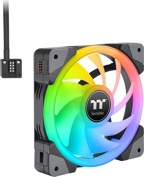 Thermaltake SWAFAN EX14 RGB TT Premium Edition, schwarz, LED-Steuerung, 140mm, 3er-Pack