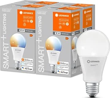 Osram Ledvance SMART+ WiFi Classic Tunable White A60 75 9.5W E27, 4 Stück