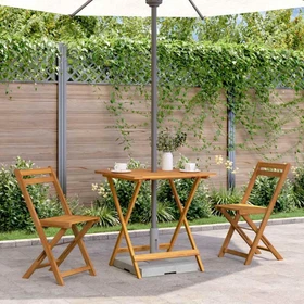 vidaXL Klapptisch Massivholz quadratisch 70x70cm