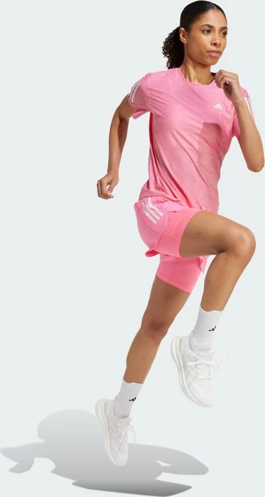adidas Own The Run Laufshirt kurzarm lucid pink/white (Damen)