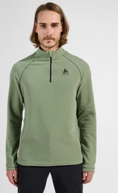 Odlo Rigi Mid Layer Half Zip Laufshirt langarm matte green (Herren)