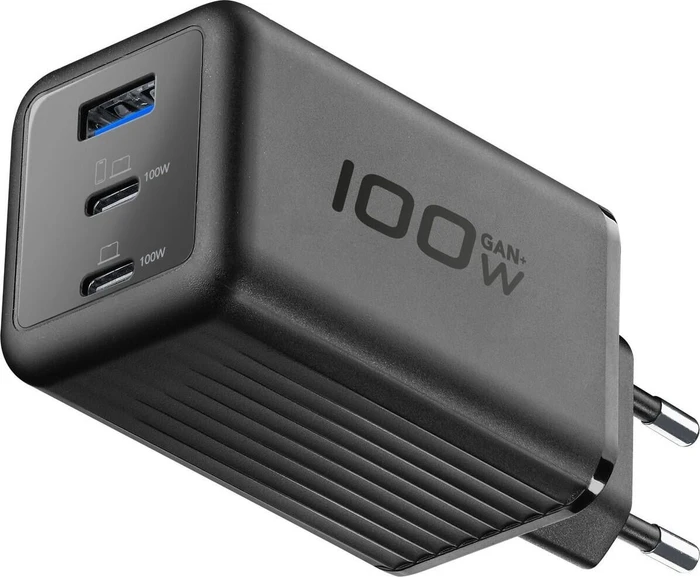 Cellularline Charger GaN+ 3 Ports 100W schwarz