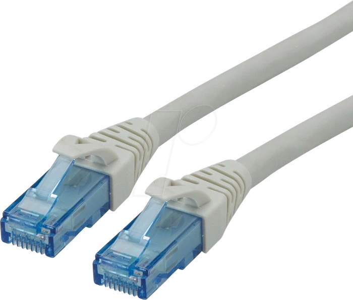 Roline / Secomp GHMT Patchkabel, Cat6a, U/UTP, RJ-45/RJ-45, 1m, grau