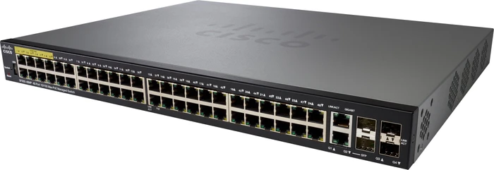 Cisco SF350 Rackmount Managed Switch, 48x RJ-45, 2x SFP, 2x RJ-45/SFP, 720W UPoE