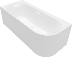 Villeroy & Boch Loop&Friends Oval Vorwand-Badewanne für Eckeinbau links 180x80cm, stone white