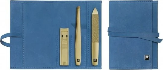 Zwilling Taschen-Etui Maniküre/Pediküre-Set 3-teilig blau