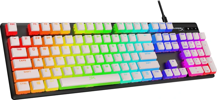 HP HyperX Pudding Keycaps, Kunststoff (PBT) Double-Shot, weiß, 104 Tasten, ANSI-US