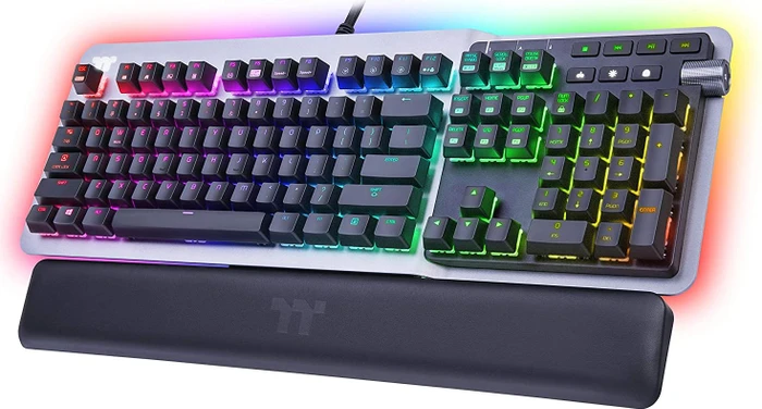 Thermaltake Argent K5 RGB Gaming Keyboard Titanium, MX SPEED RGB Silver, USB, DE