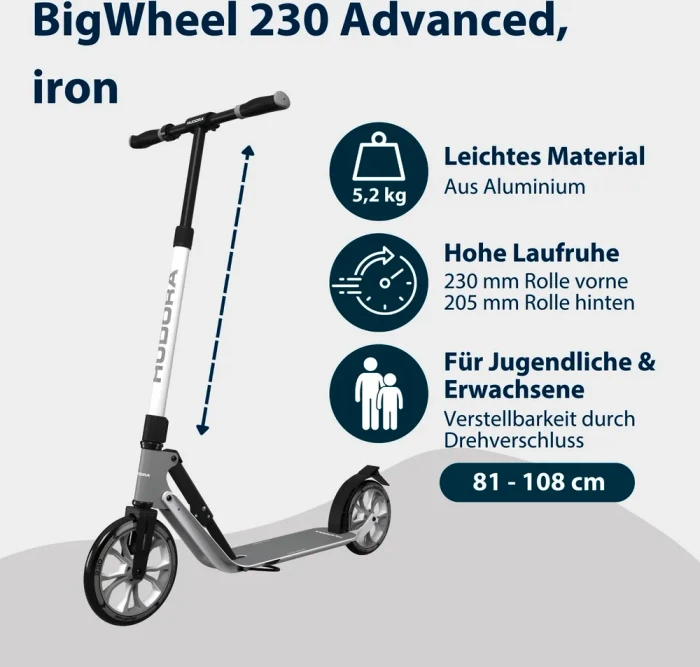 Hudora Big Wheel 230 Advanced Scooter iron