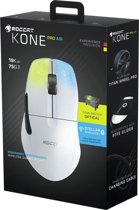Roccat Kone Pro Air Arctic White, USB/Bluetooth