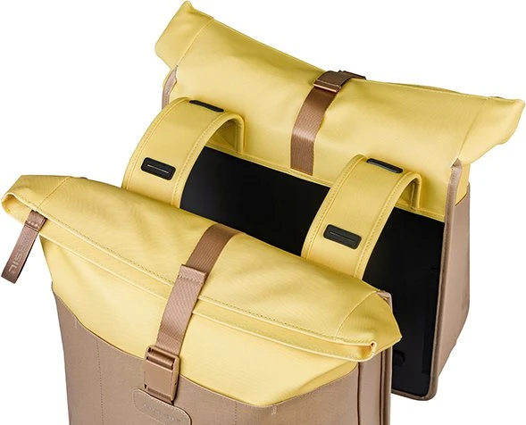 Basil Vive Doppeltasche Gepäcktasche sand/yellow