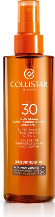 Collistar Smart Sun Protection Supertanning Moisturizing Dry Oil LSF30, 200ml