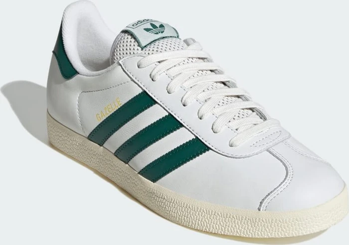 adidas Gazelle core white/collegiate green/cream white (Herren)