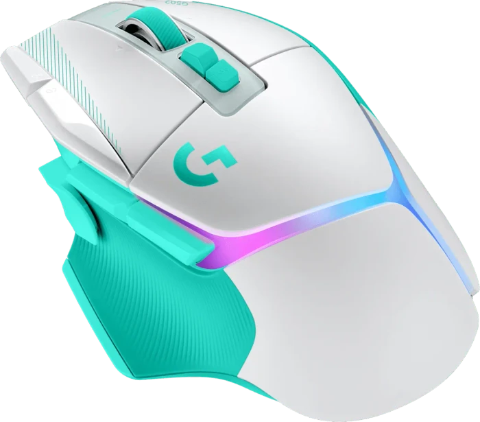 Logitech G502 X Plus, weiß/mint, USB