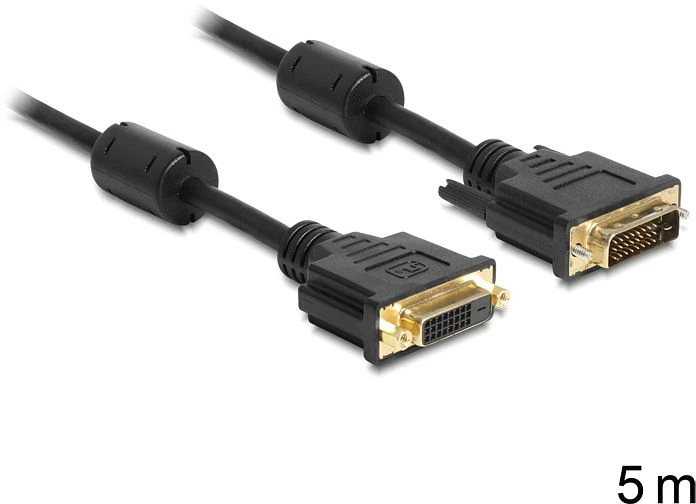 DeLOCK DVI 24+1 Verlängerungskabel 5m schwarz