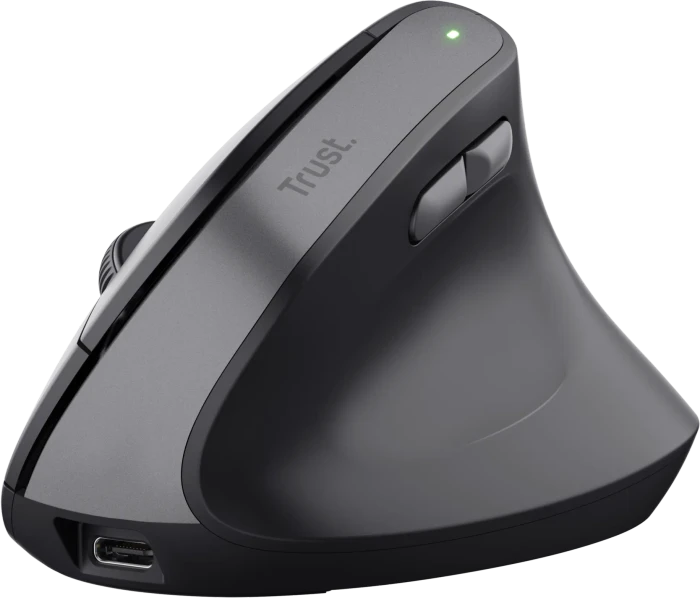 Trust Yuno Ergonomic Wireless Mouse schwarz, USB