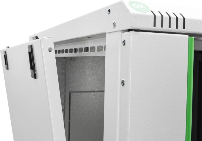 Digitus Professional Dynamic Basic Serie Wandschrank 12HE, montiert, Sicherheitsglastür, IP20, RAL 7035, 600mm tief