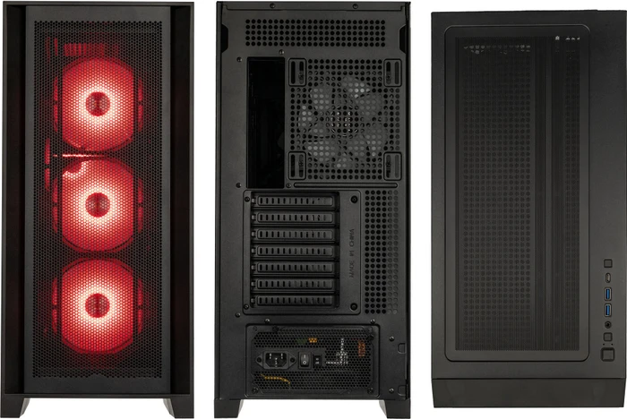 GSI SmartAssembly ARGB Mesh, schwarz, Glasfenster, 850W ATX