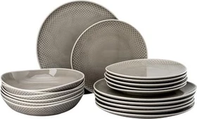 Rosenthal Junto Pearl Grey Porzellan Tafelservice, 18-tlg.