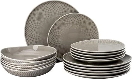Rosenthal Junto Pearl Grey Porzellan Tafelservice, 18-tlg.