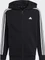 adidas Essentials 3-Streifen Fleece Hoodie schwarz/weiß (Junior) Vorschaubild