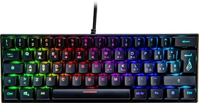 Verbatim SureFire KingPin M1 60% Gaming Keyboard, LEDs RGB, RED Switches, schwarz, USB, IT