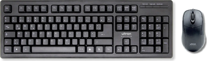 Ultron UMC-200 Tastatur-Maus Office Set schwarz, USB, DE