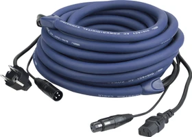DAP Audio FP04 - Schuko/XLR M - IEC/XLR F, 10m blau