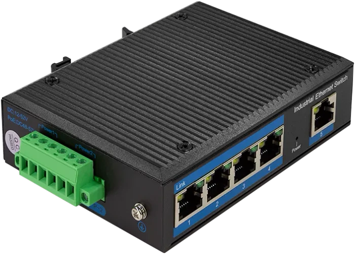 LogiLink NS200 Industrial Railmount Switch, 5x RJ-45