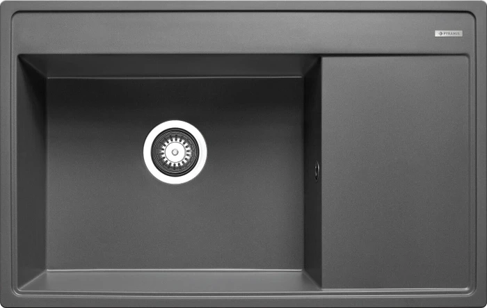Pyramis Camea (79X50) 1B 1D LH Einbau Becken links iron grey
