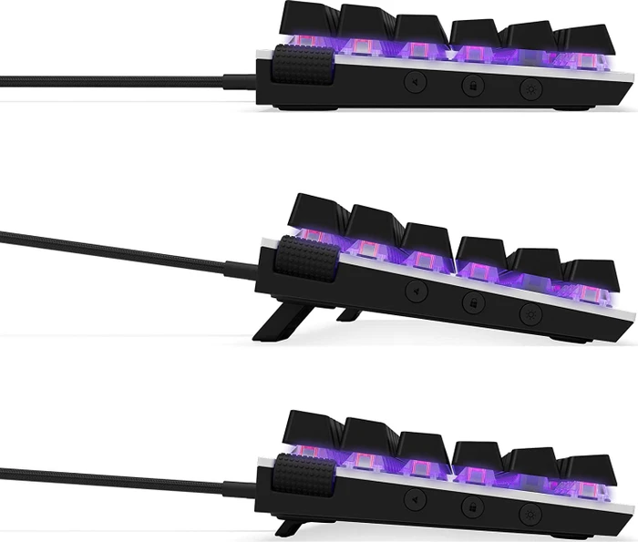 NZXT Function MiniTKL, matt, LEDs RGB, hot-swap, weiß, Gateron RED, USB, DE