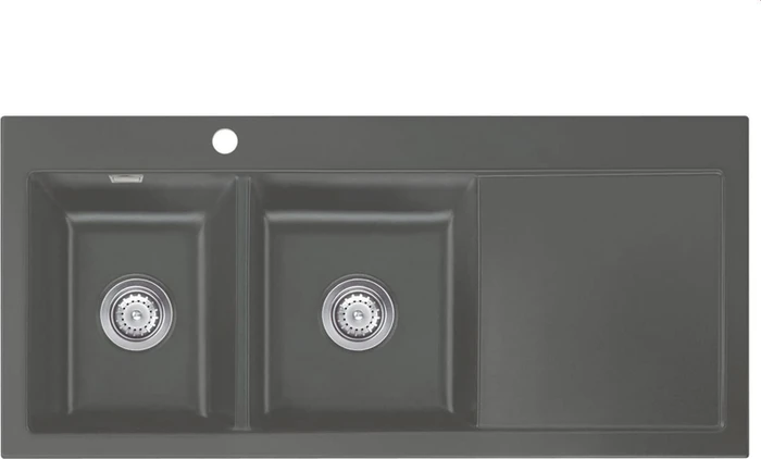 systemceram Mera Double Einbau Becken links lava