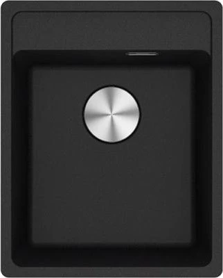 Franke Maris MRG 210-37 A flächenbündig Becken mittig mit Druckknopf onyx