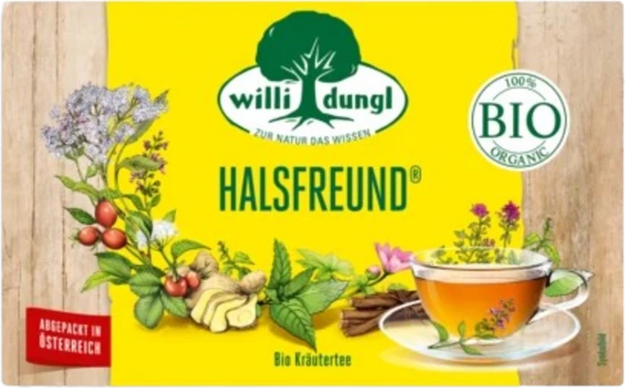 Willi Dungl Halsfreund Bio Tee Beutel, 20 Stück