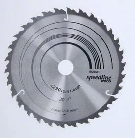 Bosch Professional Speedline Wood Kreissägeblatt 30Z, 230x2.4x30mm, 1 Stück