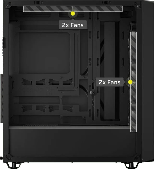 Corsair 3200D RS ARGB, schwarz, Glasfenster